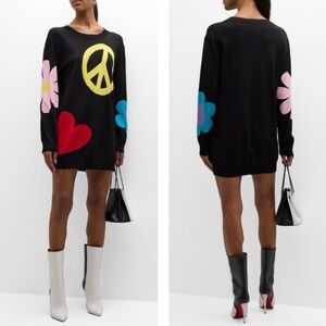 NWT💕MOSCHINO JEANS Graphic-Print Mini Sweater Dress Size S